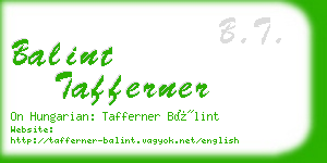 balint tafferner business card